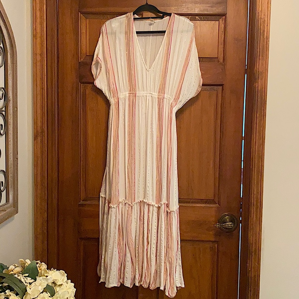 Elan Ruffle Cover Up Maxi Dress